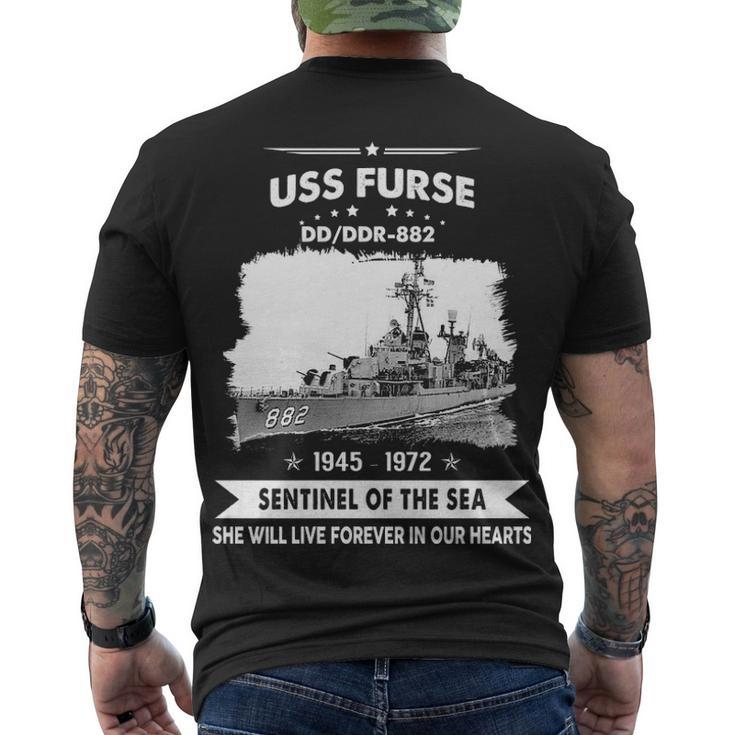 Uss Furse Dd 882 Ddr  V2 Men's Crewneck Short Sleeve Back Print T-shirt