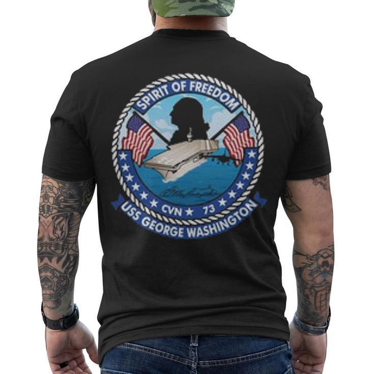 Uss George Washington Cvn  V2 Men's Crewneck Short Sleeve Back Print T-shirt