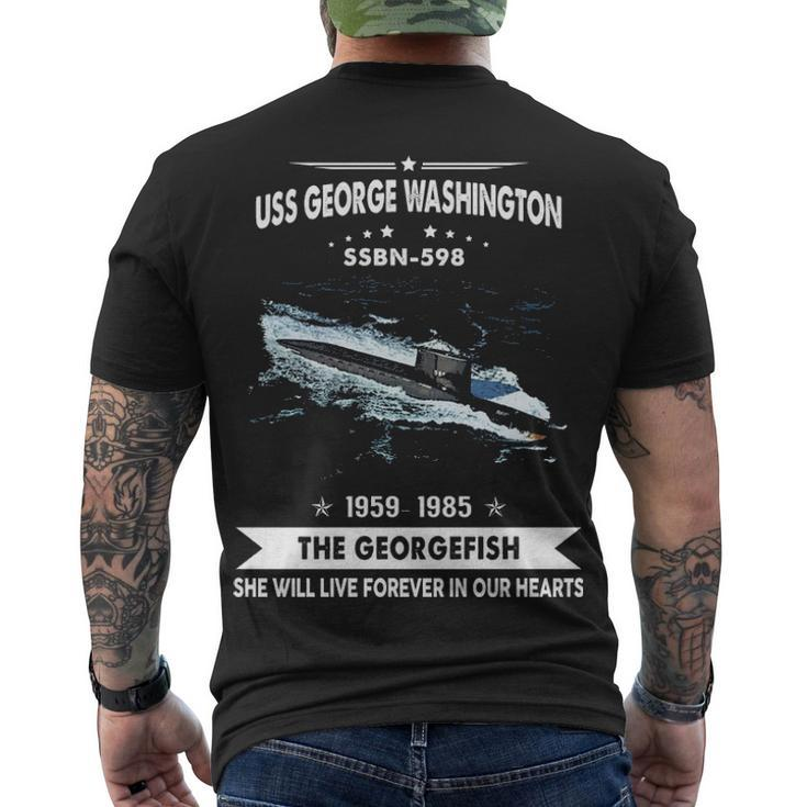 Uss George Washington Ssbn  Men's Crewneck Short Sleeve Back Print T-shirt