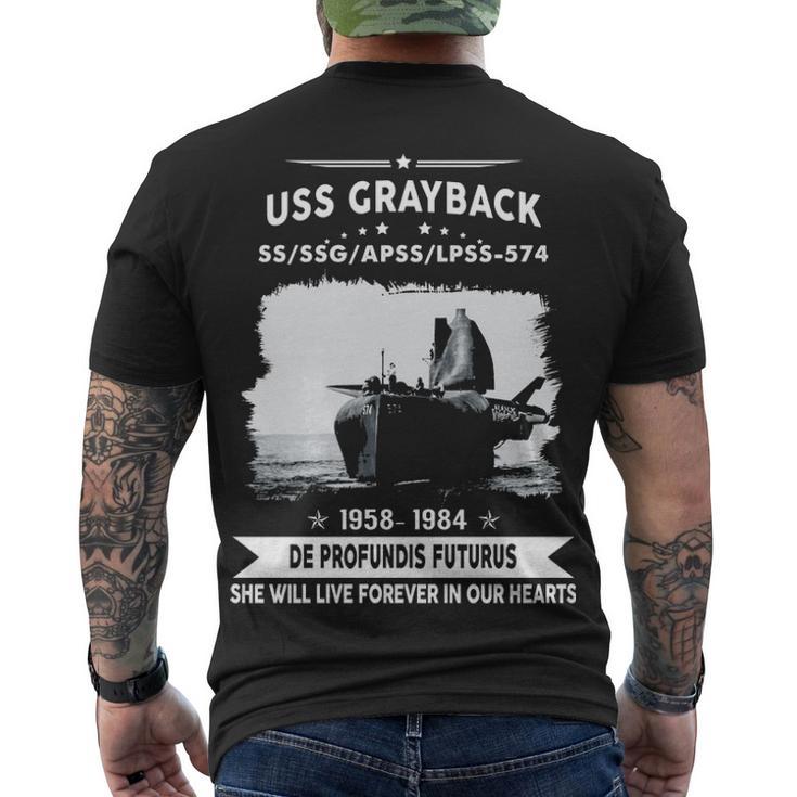 Uss Grayback Ss  Men's Crewneck Short Sleeve Back Print T-shirt