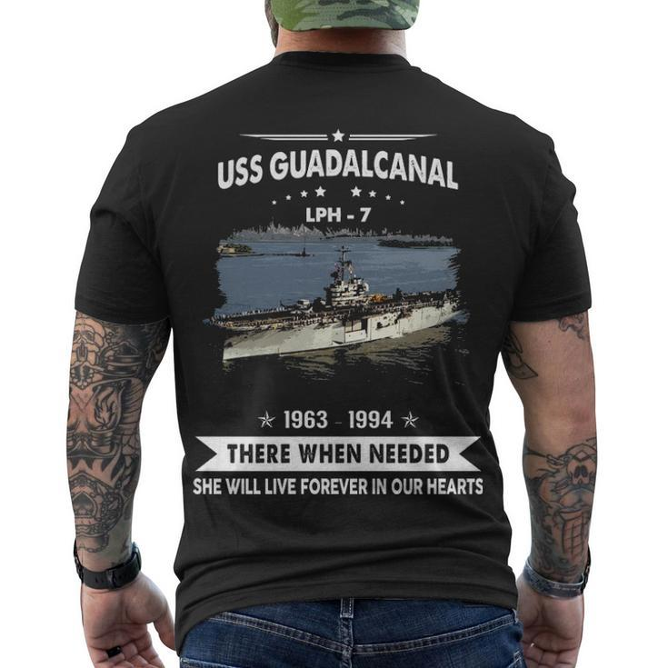 Uss Guadalcanal Lph  Men's Crewneck Short Sleeve Back Print T-shirt