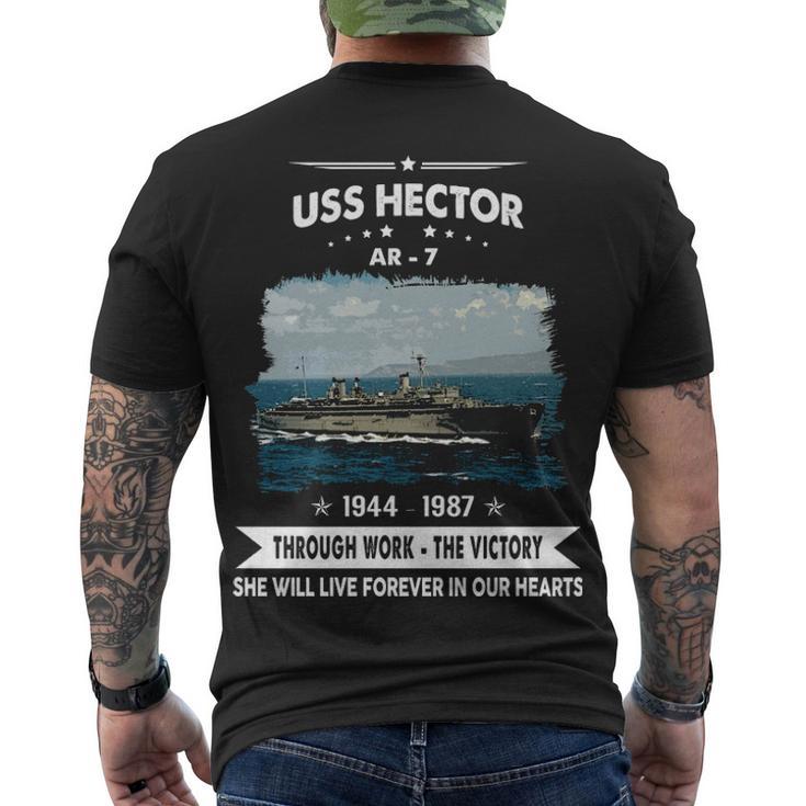 Uss Hector Ar  Men's Crewneck Short Sleeve Back Print T-shirt