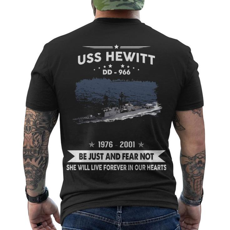 Uss Hewitt Dd  Men's Crewneck Short Sleeve Back Print T-shirt