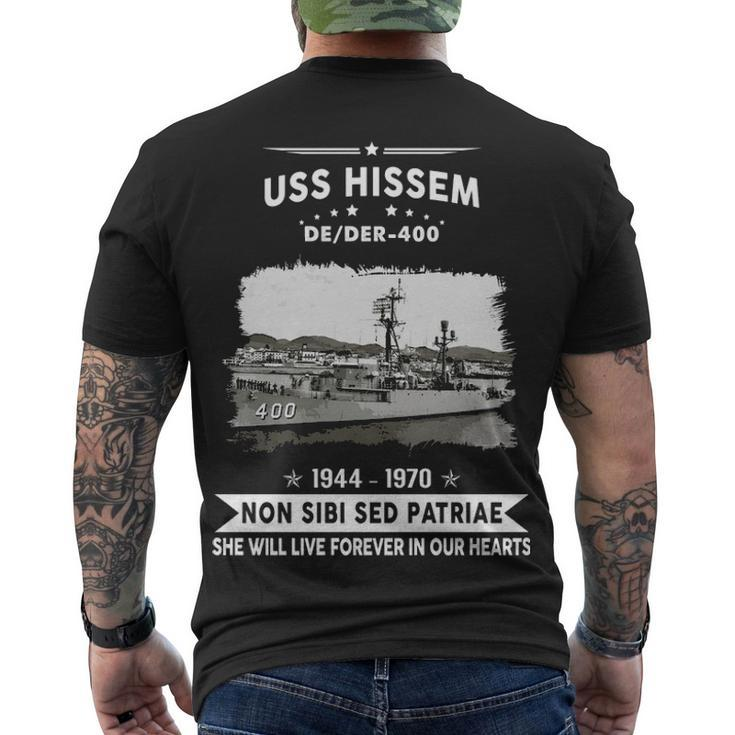 Uss Hissem De 400 Der  Men's Crewneck Short Sleeve Back Print T-shirt