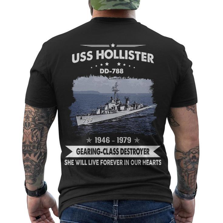 Uss Hollister Dd  Men's Crewneck Short Sleeve Back Print T-shirt