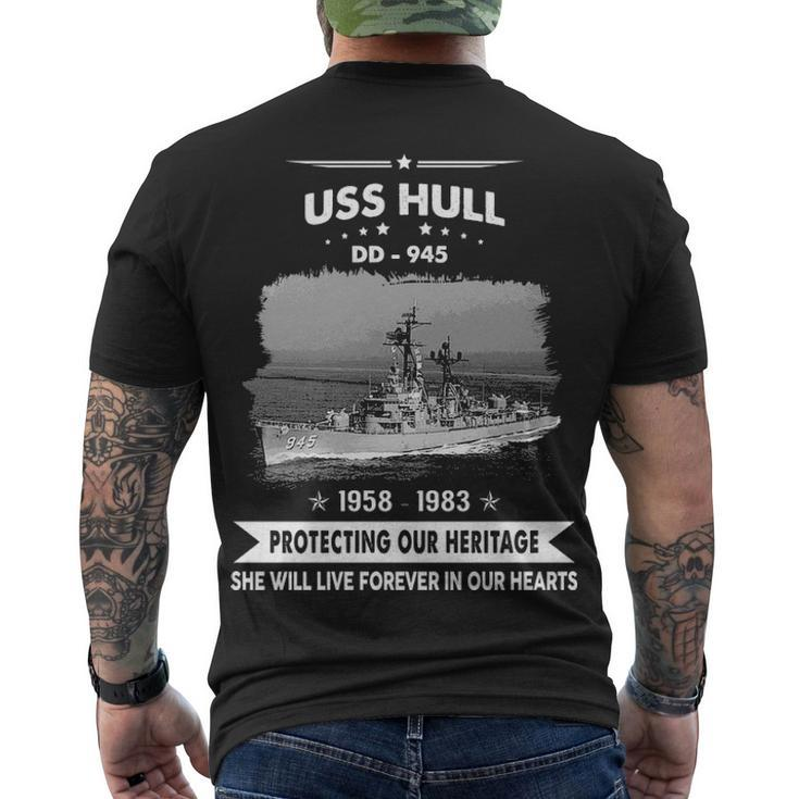 Uss Hull Dd  Men's Crewneck Short Sleeve Back Print T-shirt