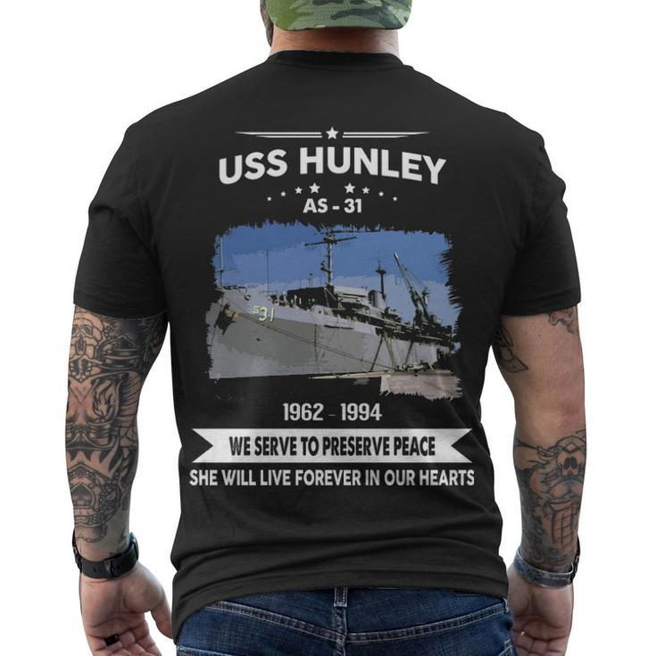 Uss Hunley As  Men's Crewneck Short Sleeve Back Print T-shirt