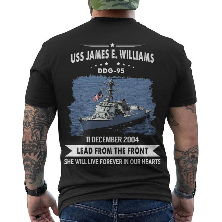 Uss James E Williams Ddg  Men's Crewneck Short Sleeve Back Print T-shirt