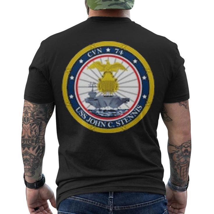 Uss John C Stennis Cvn 74 Cvn Men's Crewneck Short Sleeve Back Print T-shirt