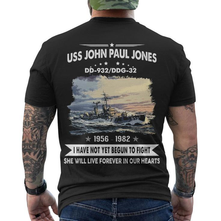 Uss John Paul Jones Ddg  V3 Men's Crewneck Short Sleeve Back Print T-shirt