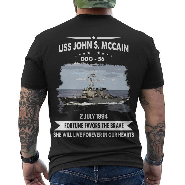 Uss John S Mccain Ddg  V2 Men's Crewneck Short Sleeve Back Print T-shirt