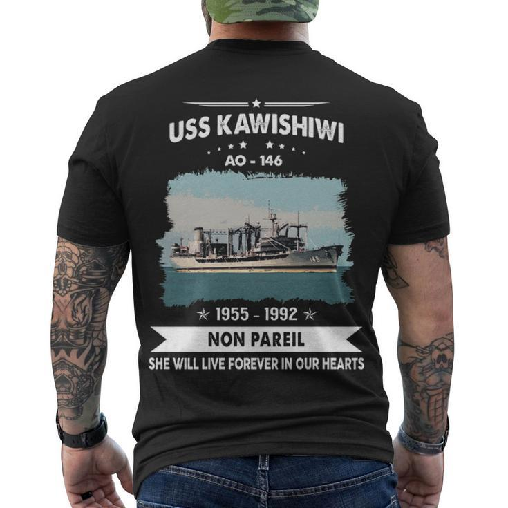 Uss Kawishiwi Ao 146 Ao Men's Crewneck Short Sleeve Back Print T-shirt