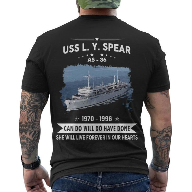 Uss L Y Spear As  Men's Crewneck Short Sleeve Back Print T-shirt