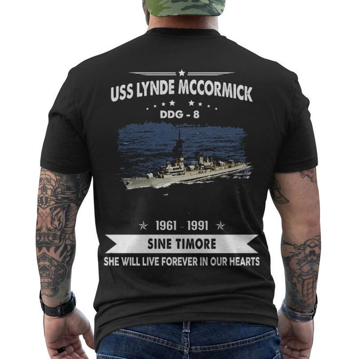 Uss Lynde Mccormick Ddg  V2 Men's Crewneck Short Sleeve Back Print T-shirt