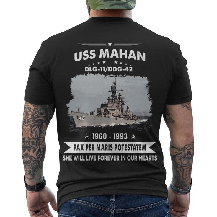 Uss Mahan Dlg 11 Ddg  Men's Crewneck Short Sleeve Back Print T-shirt