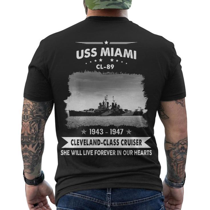 Uss Miami Cl  Men's Crewneck Short Sleeve Back Print T-shirt