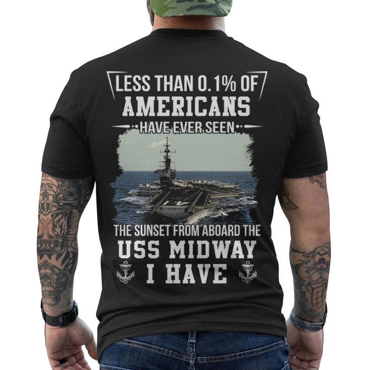 Uss Midway Cv 41 Cva 41 Sunset Men's Crewneck Short Sleeve Back Print T-shirt