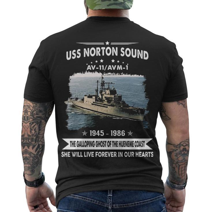 Uss Norton Sound Avm  Men's Crewneck Short Sleeve Back Print T-shirt
