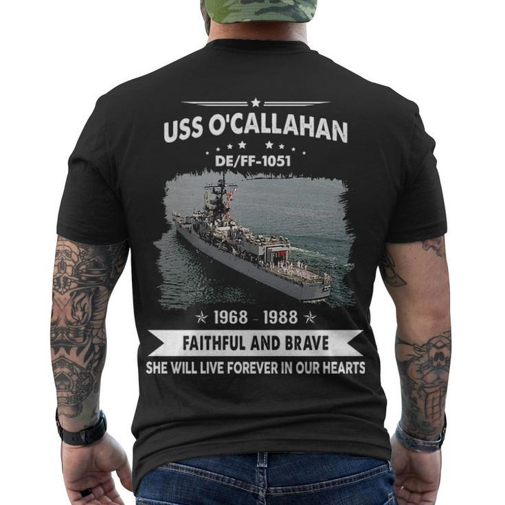 Uss Ocallahan Ff  Men's Crewneck Short Sleeve Back Print T-shirt