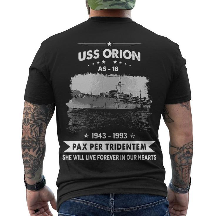 Uss Orion As  Men's Crewneck Short Sleeve Back Print T-shirt