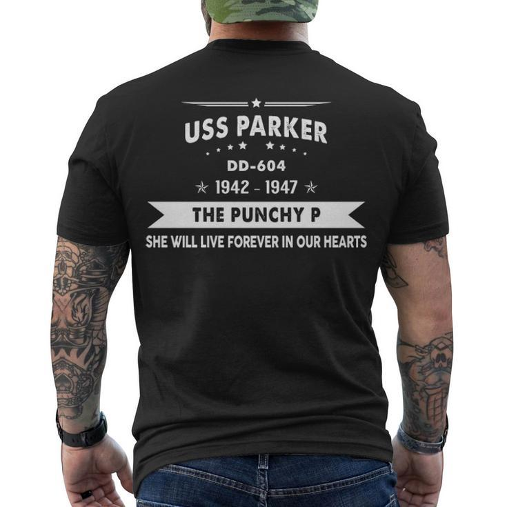 Uss Parker Dd  Men's Crewneck Short Sleeve Back Print T-shirt