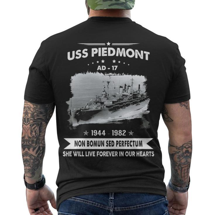 Uss Piedmont Ad  Men's Crewneck Short Sleeve Back Print T-shirt