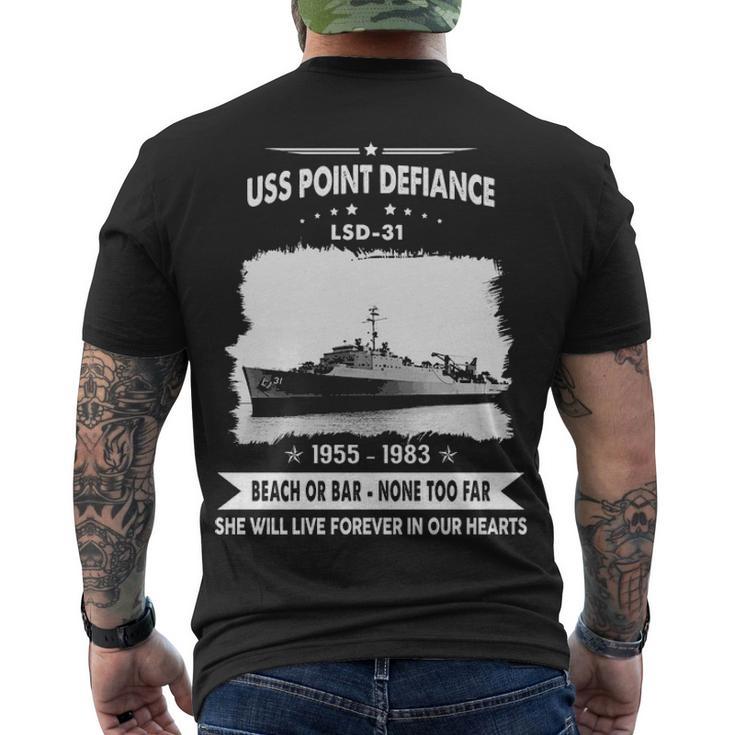 Uss Point Defiance Lsd  V2 Men's Crewneck Short Sleeve Back Print T-shirt