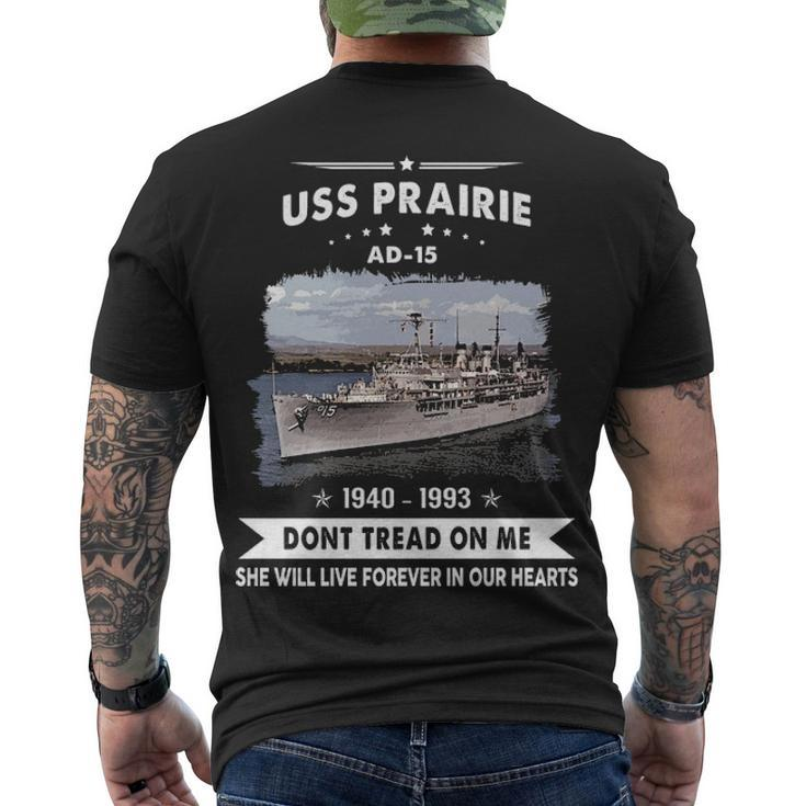 Uss Prairie Uss Ad  Men's Crewneck Short Sleeve Back Print T-shirt