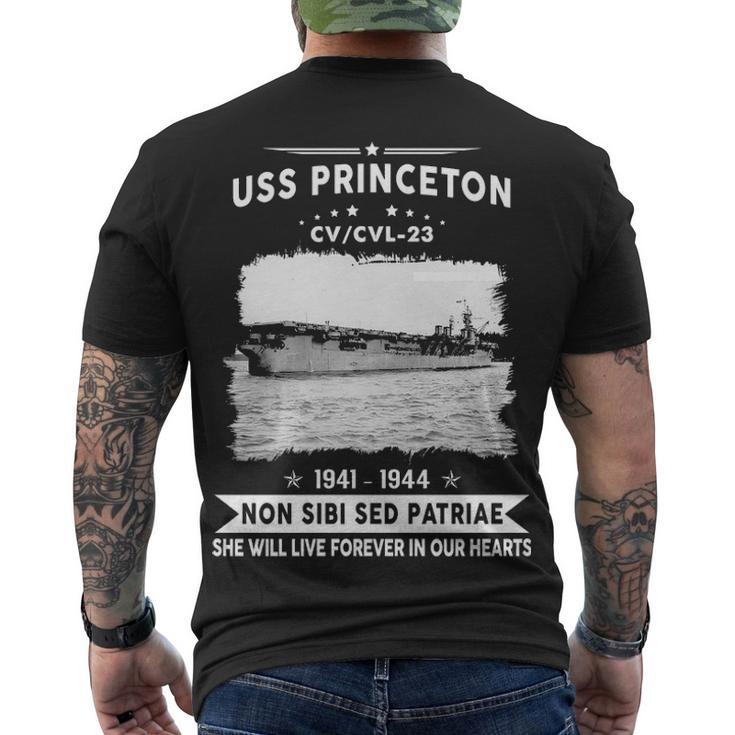 Uss Princeton Cvl 23 Cv  Men's Crewneck Short Sleeve Back Print T-shirt