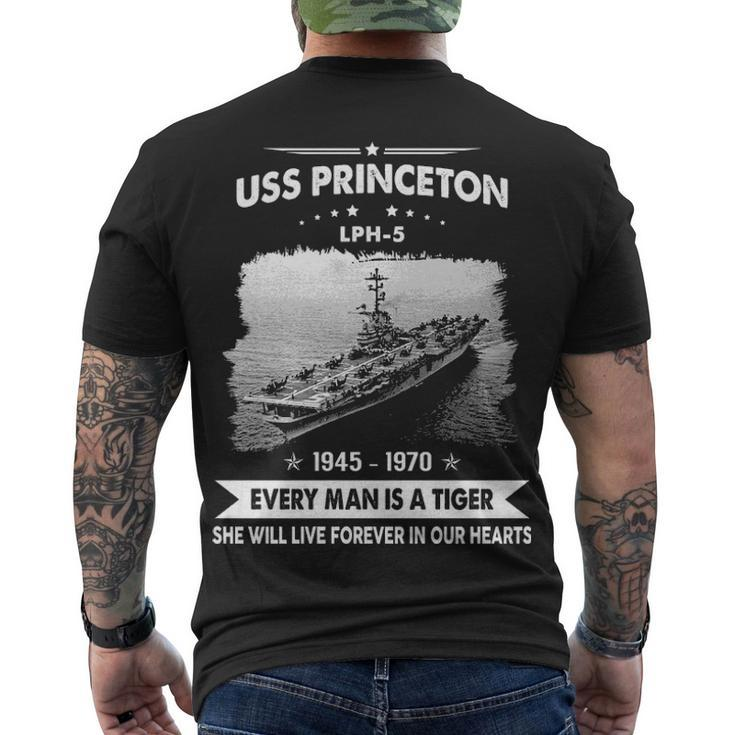 Uss Princeton Lph  V2 Men's Crewneck Short Sleeve Back Print T-shirt