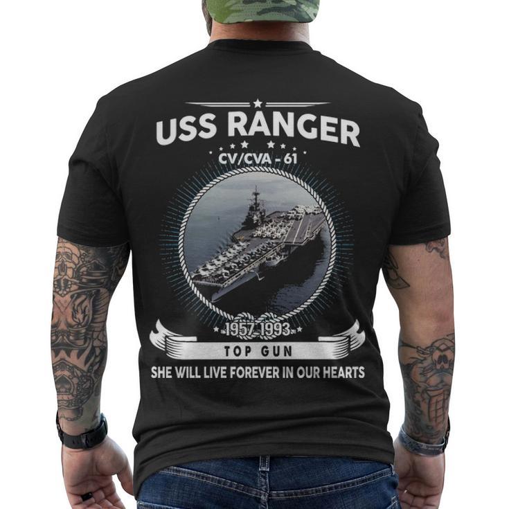 Uss Ranger Cv 61 Cva  V4 Men's Crewneck Short Sleeve Back Print T-shirt