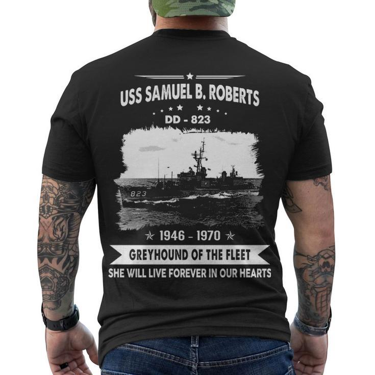 Uss Samuel B Roberts Dd  Men's Crewneck Short Sleeve Back Print T-shirt