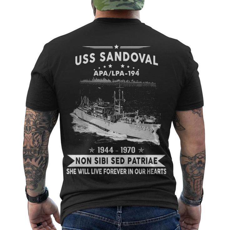 Uss Sandoval Apa  Men's Crewneck Short Sleeve Back Print T-shirt