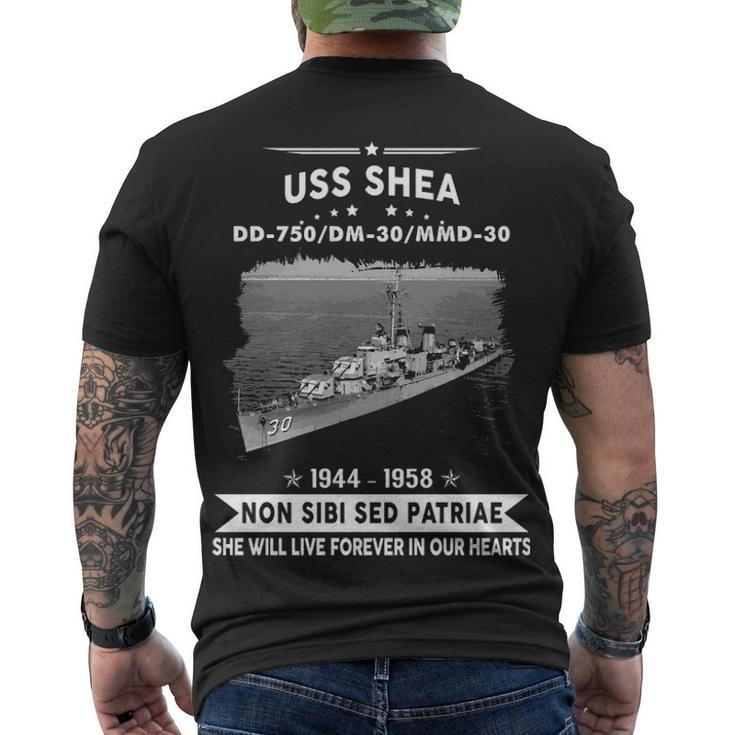 Uss Shea Dm 30 Dd  Men's Crewneck Short Sleeve Back Print T-shirt