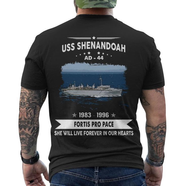 Uss Shenandoah Ad  Men's Crewneck Short Sleeve Back Print T-shirt