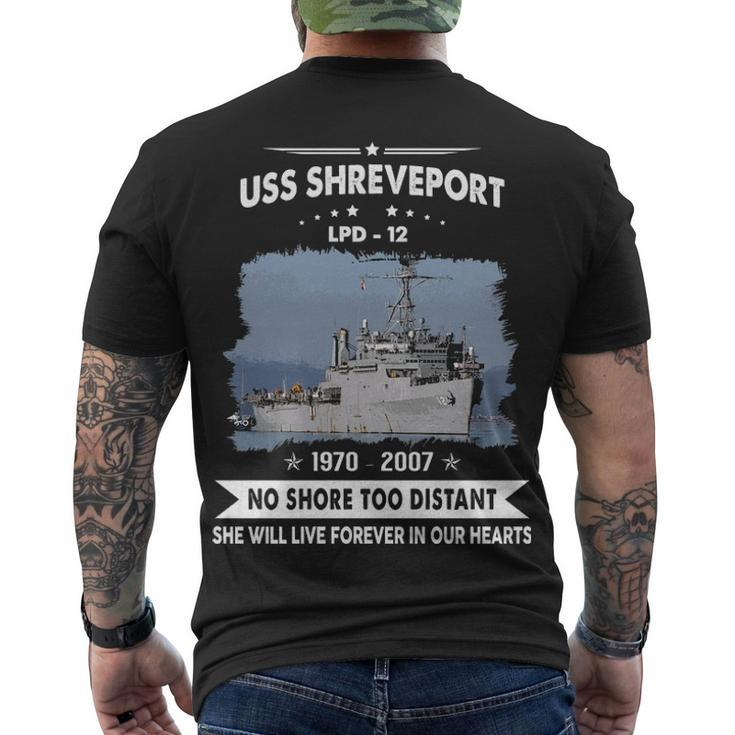 Uss Shreveport Lpd  V3 Men's Crewneck Short Sleeve Back Print T-shirt