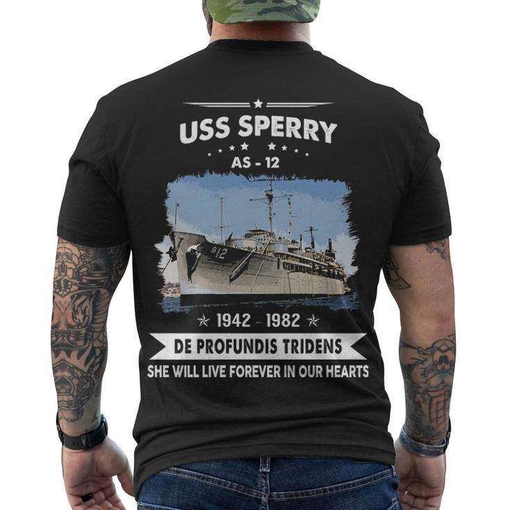 Uss Sperry As  Men's Crewneck Short Sleeve Back Print T-shirt