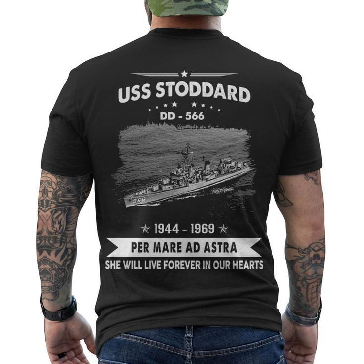 Uss Stoddard Dd  Men's Crewneck Short Sleeve Back Print T-shirt