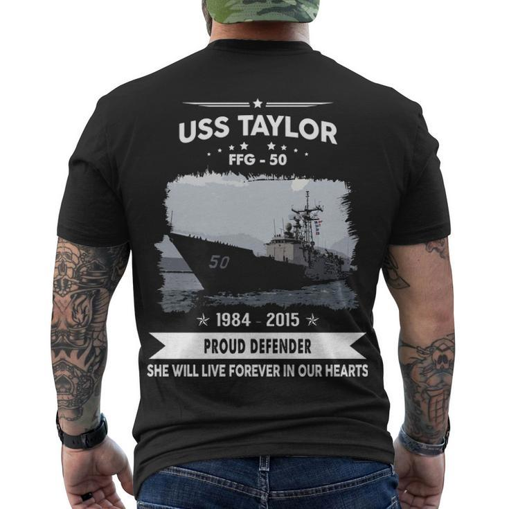 Uss Taylor Ffg  Men's Crewneck Short Sleeve Back Print T-shirt