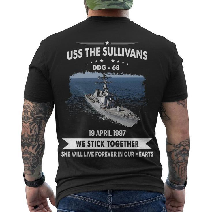 Uss The Sullivans Ddg  Men's Crewneck Short Sleeve Back Print T-shirt