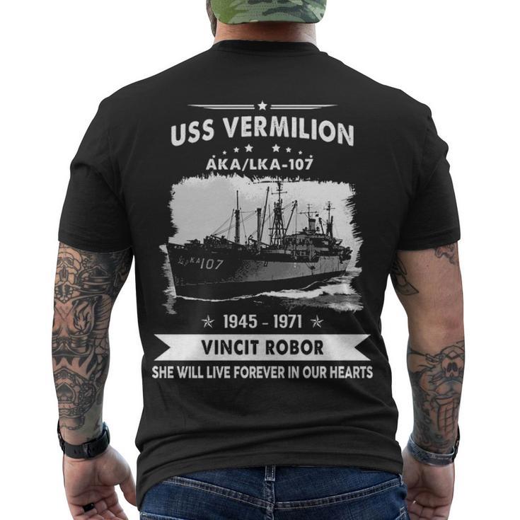 Uss Vermilion Aka  Men's Crewneck Short Sleeve Back Print T-shirt