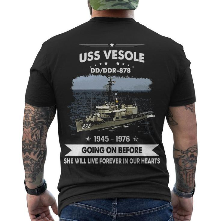 Uss Vesole Dd  Men's Crewneck Short Sleeve Back Print T-shirt