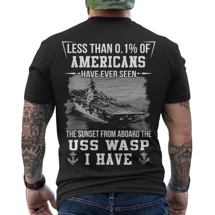 Uss Wasp Cv 18 Sunset Men's Crewneck Short Sleeve Back Print T-shirt