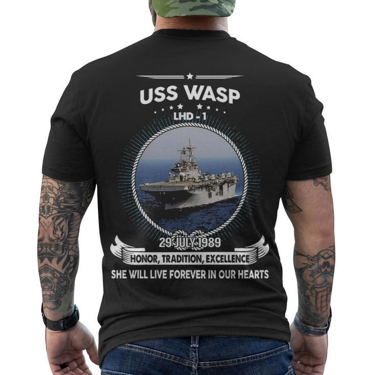 Uss Wasp Lhd  V2 Men's Crewneck Short Sleeve Back Print T-shirt
