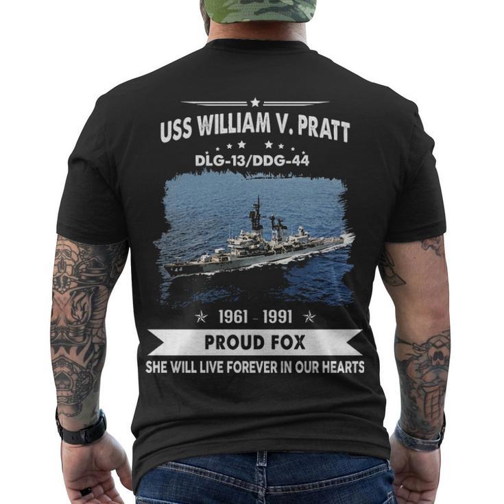 Uss William V Pratt Dlg 13 Ddg  Men's Crewneck Short Sleeve Back Print T-shirt