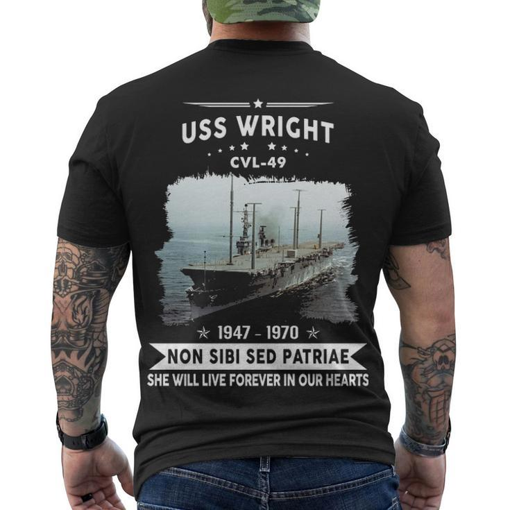 Uss Wright Cvl  V2 Men's Crewneck Short Sleeve Back Print T-shirt