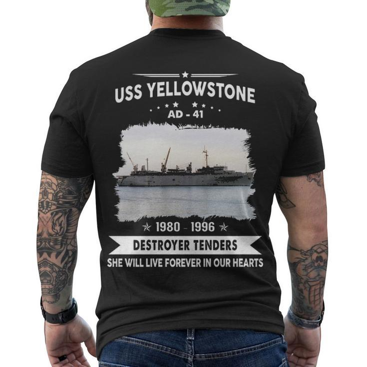 Uss Yellowstone Ad Men's Crewneck Short Sleeve Back Print T-shirt