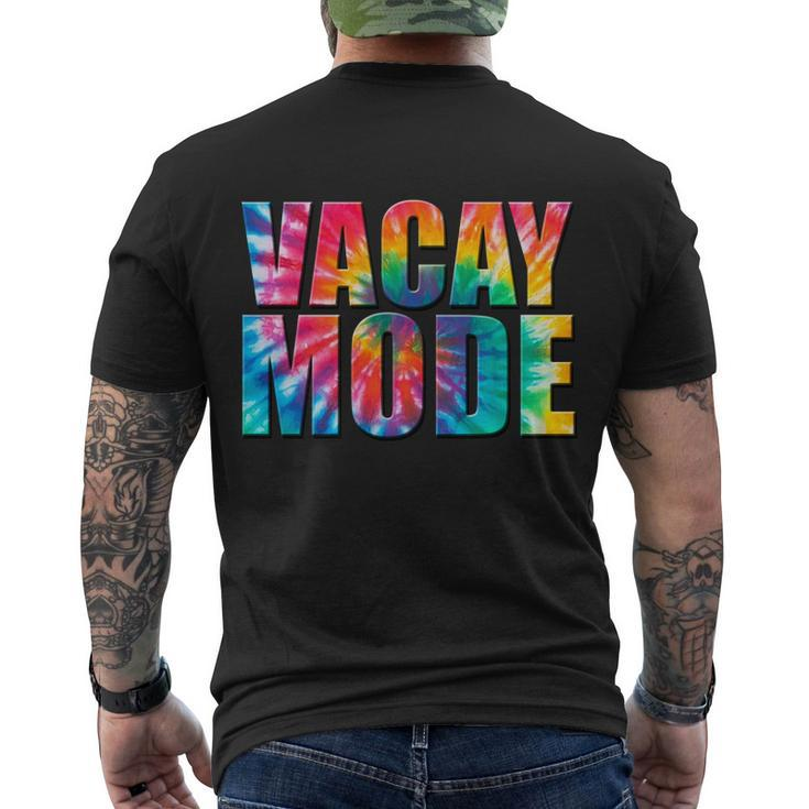 Vacay Mode Tie Dye Colorful Vacation Men's Crewneck Short Sleeve Back Print T-shirt