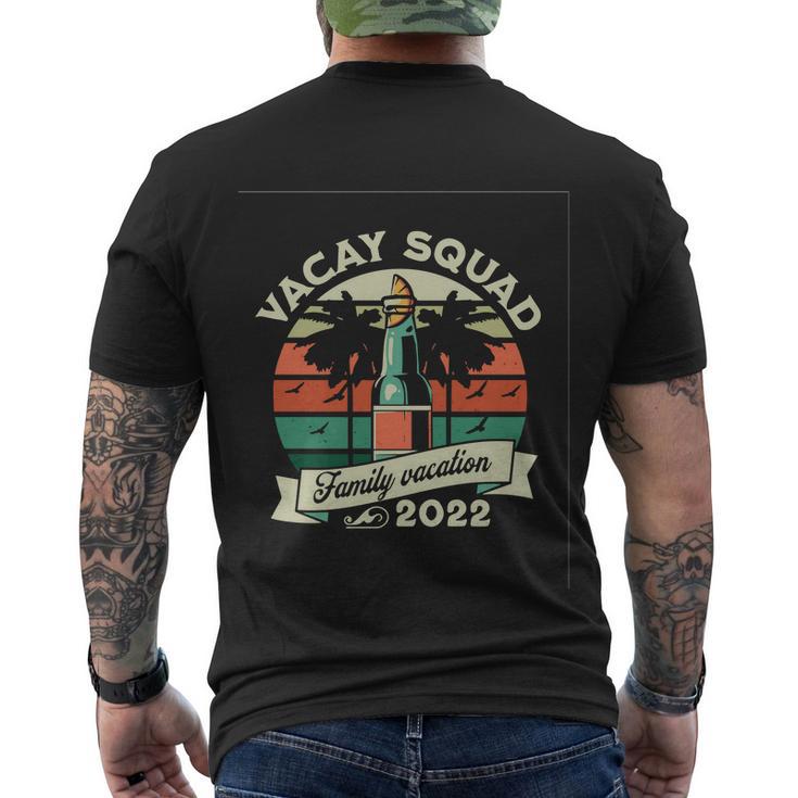 Vacay Squad Family Vacation Vacay Mode Summer Vibes Vintage Holiday Vacation Men's Crewneck Short Sleeve Back Print T-shirt