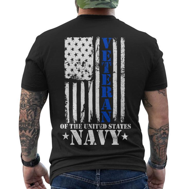 Veteran Of The United States Navy Flag Tshirt Men's Crewneck Short Sleeve Back Print T-shirt